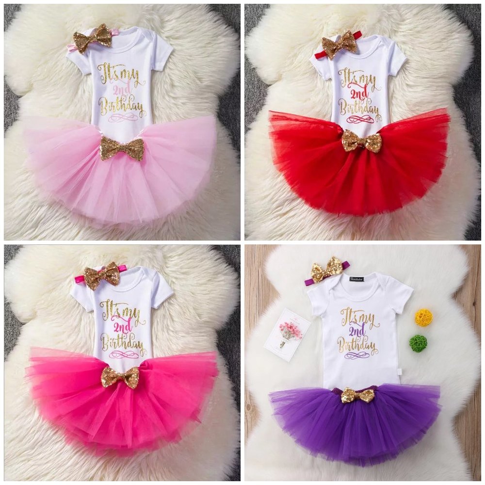 Second Birthday Outfit  - 3 Pcs.